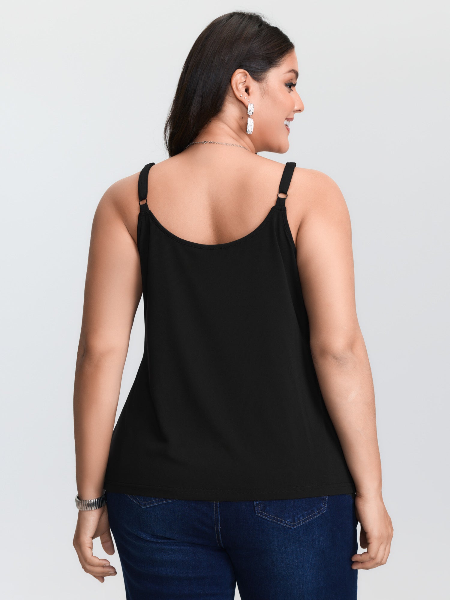 Czarna dzianinowa koszulka na  – Cami Top Lace recenzja i cena